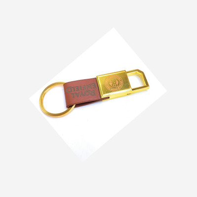 Jdp Novelty New Unique Premium Quality Metal Leather Keychain for Your Bikes Golden Color. Key Chain