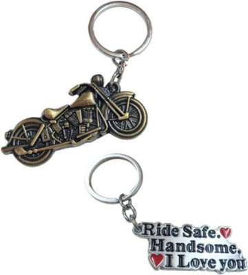 PEARLISH Harley Bike & Ride Safe Keychain Combo Q-1 Key Chain
