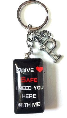 Meeko.com Glass Drive Safe With P Letter Bike Key Chain 03 Key Chain