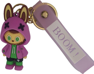 Action Titan Labubu Kawaii Bunny 3D Silicone Keychain – Pink Edition Key Chain