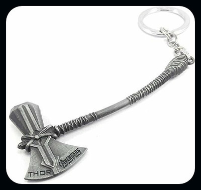 gtrp Keychain-Avengers-Infinity-War-Thor-Axe-Silver-Colour-Keychain Key Chain