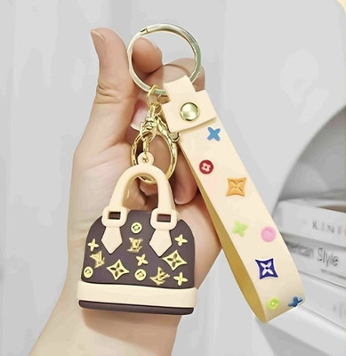 Sbb Novelty Premium Quality 3D Rubber Purse Figure Keychain with Long Strap Purse Fancy Key Chain