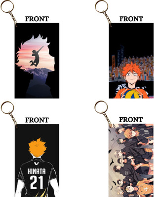 Hariyaali Enterprises LLP Haikyu! KARASUNO FLY HIGH HINATA Unique Style 4 pcs Combo Key Chain