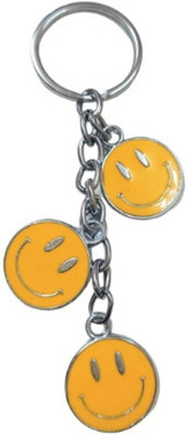 PEARLISH Smiley Keychain of High Quality Solid Metal Key Chain