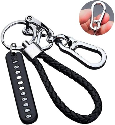 sannidhi Universal Car Keychain Heavy Duty Alloy Car Keychain with Woven Hand Strap Key Chain