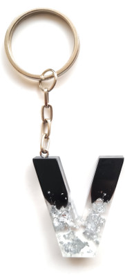 Swasti RESIN BLACK KEYCHAIN-V Key Chain