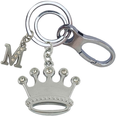 SHOKY LOOKS Perfect Quality Queen Crown With M Letter Locking Lock Key Chain
