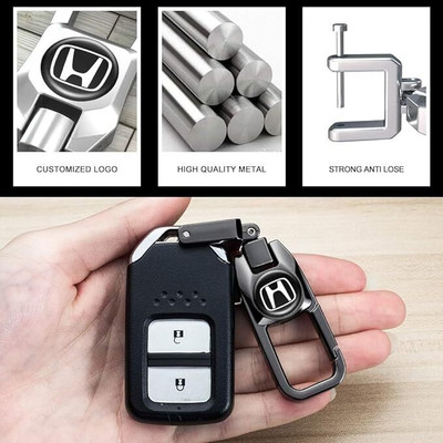 gtrp Honda Heavy Duty Stainless Steel Key Chain Compatible For New Key Chain