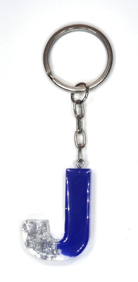Swasti RESIN BLUE KEYCHAIN-J Key Chain
