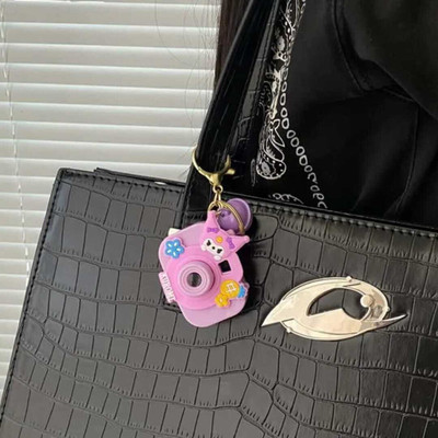 ZOQQI Hello Kitty LED Projection Mini Camera Keychain with 8 Cute Cartoon Slides Key Chain