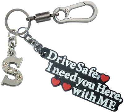 SHOKY LOOKS Beautiful Multicolor Drive Safe With S Letter Chrome Finishing Locking Hook Key Chain