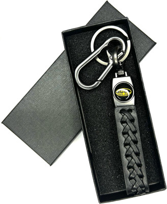 FLAMBE New jawa Black Leather Design Belt Keychain Key Chain