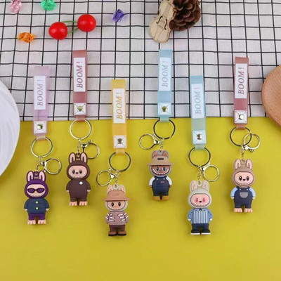 Kawaii Labubu pvc 3d keychain (get random one) Key Chain