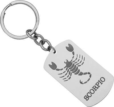 M Men Style Dog Tag Astrology Jewelry Zodiac Charm Keychain LCSKey202322 Key Chain