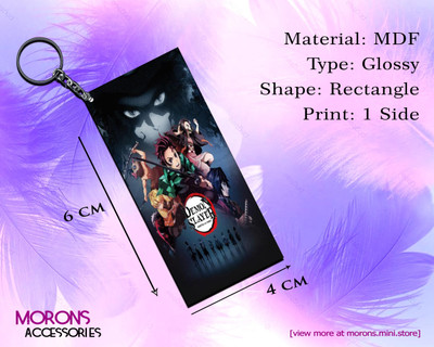 Morons Demon Slayer Black Collection - D11 Luggage Tag And Key Chain