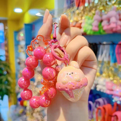 Baby Dino Bear Charm Keychain Key Chain