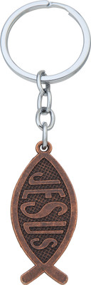 BLESSINGS Jesus fish Bronze Key Chain