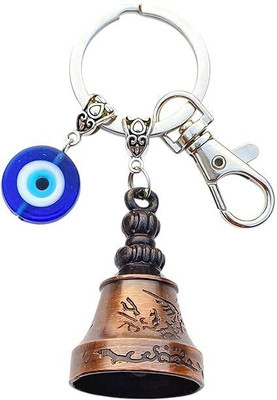 Airzy Guardian Bell and Evil Eye Keychain for Powerful Protection and Good Luck Key Chain