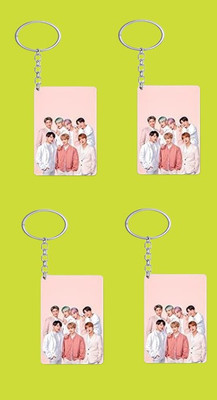 Convay C9 BTS Army Logo Rectangle Shape KeyChain SET 4 Key Chain