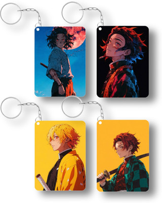 jojo creation jojo present pack of 4 premium anime keychain high print and elegant design Key Chain