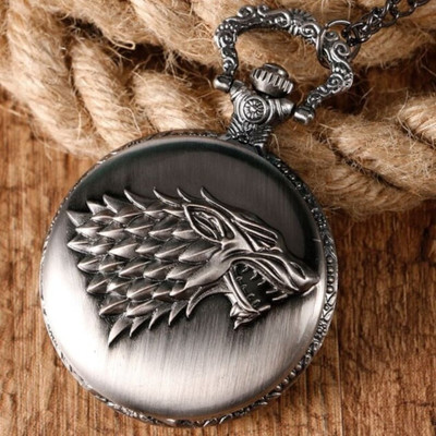 OSSOBERRY Vintage Game of Throne theme metal Clock Keychain, Pocket Clock keyring Key Chain