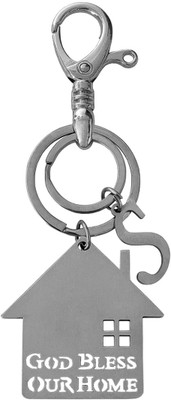 Shiv Jagdamba Personalized God Bless Our Home With Alphabet S Keychain ShivKey2022530 Key Chain