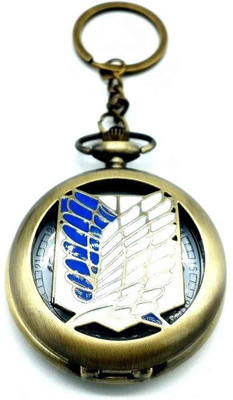 RV Mart Anime Attack on Titan Pocket Watch Metal Keychain Key Chain Car Bikes Key Ring Key Chain