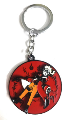 WHITE POPCORN Anime Character Naruto Rotating Figure keychain Key Chain