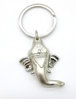 MOREL Heavy Quality Lord Ganesha Ganpati RANDOM Colored Metal Keychain (PACK OF 1) Key Chain