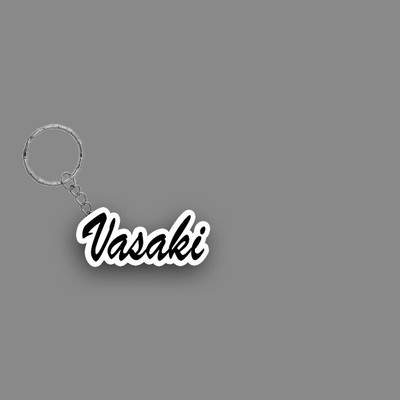 SY Gifts SYG Vasaki Name Keychain White And Black Key Chain