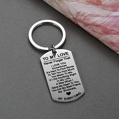 Myurawells Couple Gifts to My Love Keychain Gift for Boyfriend Husband Key Chain