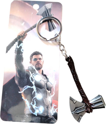 Deethyas Fashion Avengers Thor Weapon Big Size Axe Metal Keychain Key Chain