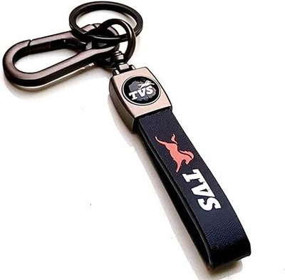 gtrp TVS Long Leather Key Chain, Key Ring with Metal 07 Key Chain