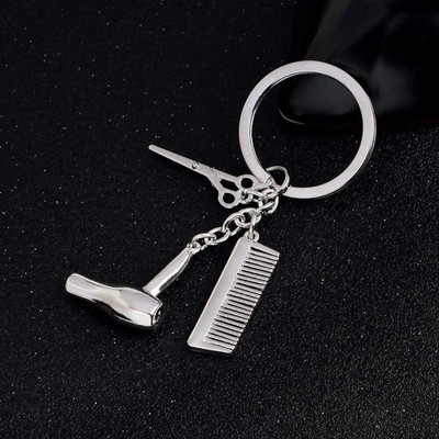 PS PROSUCTS Hair Dryer/Scissor/Comb Hairdresser Keychain Salon barber Key Chain Key Chain