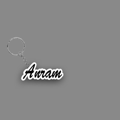 SY Gifts SYG Anram Name Keychain White And Black Key Chain