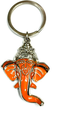 HappierYou Metal Lord Ganesh Head Keychain | Sundh Ganesh Keychain |Ganpati Ganesh Keychain Key Chain