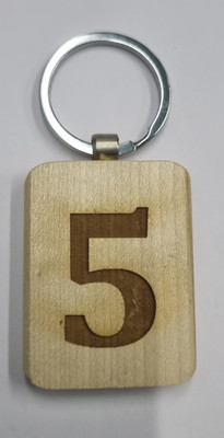 BLESSINGS 5 Number Wooden Key Chain