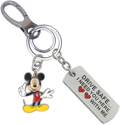 SHOKY LOOKS Perfect Finishing Drive Safe With Mickey Mouse Locking Lock Decorate Your Keys Key Chain