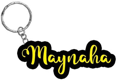 SY Gifts Maynaha Name Black Yellow Name Keychain Key Chain