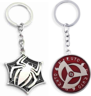 gtrp keychain-Combo of Spider Rotating & Naruto spinning Rotating keychain Key Chain