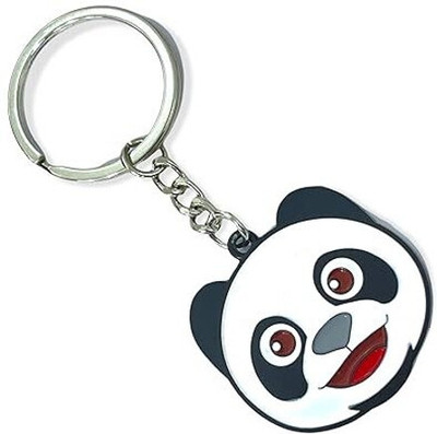 BBG NEW_Panda Stainless Steel Keychain Metal For Gifting With Key Ring Key Chain
