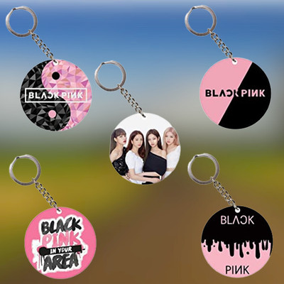 Convay BTS Logo Wooden Key-Chain combo of BLACK PINK 5 Key Chain