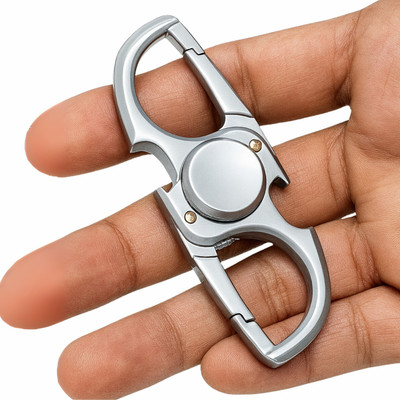 INVITEKARO Metal Keychain for Men & Women – Silver Finish | Ideal for Bag, Belt, Office Key Chain