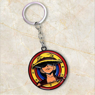 PEARLISH Anime One Piece Monkey D Luffy 360 Degree Rotating Y-1 Key Chain
