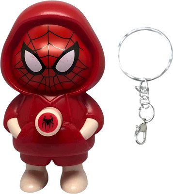 MRTrends Spider-Man Expression Changing Face Keychain | 3 Expression Rotating Head Key Chain