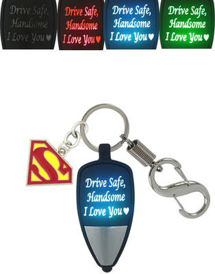 HANDSOME ISK Drive safe Handsome Light Good Quality With Supermen Locking Lock Key Chain