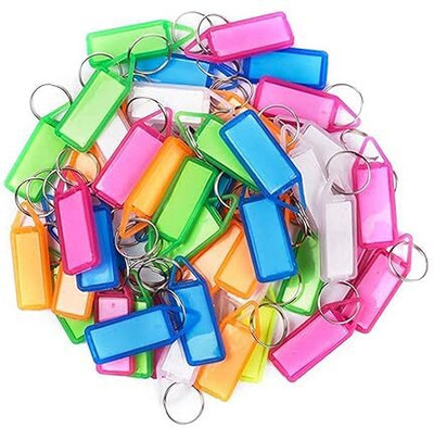 NSSP Multicolour Key and Tag Label Plastic Keychains (Pack of-1000 pcs) Key Chain