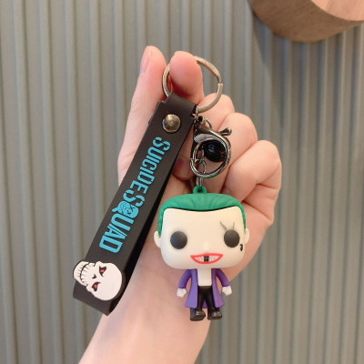 Mubco Suicide Squad The Joker 3D Keychain Strap Charm & Hook |PVC Movie Model Toy Gift Key Chain