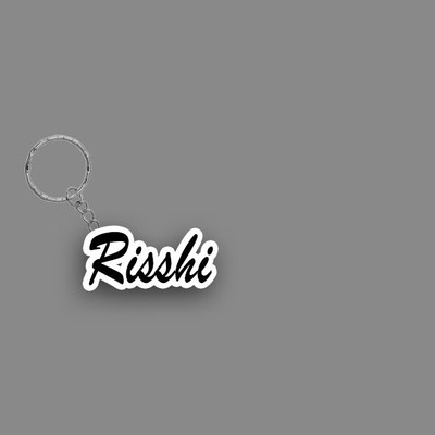 SY Gifts SYG Risshi Name Keychain White And Black Key Chain