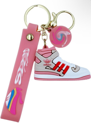 SHRI JI HighQuality PVC ADIDAS Shoe Keychain with Adidas Strap & Charm (Pink) Key Chain